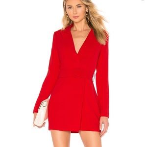NWT Red Belted Blazer Dress